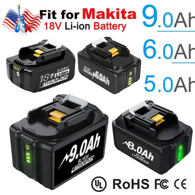 3Ah-9Ah Lithium ion Rechargeable Replacement for Makita 18V