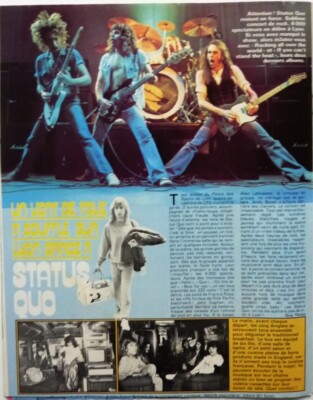*STATUS QUO = 1 SEITE 1979 FRANZÖSISCHER AUSSCHNITT / CUPURE DE PRESSE