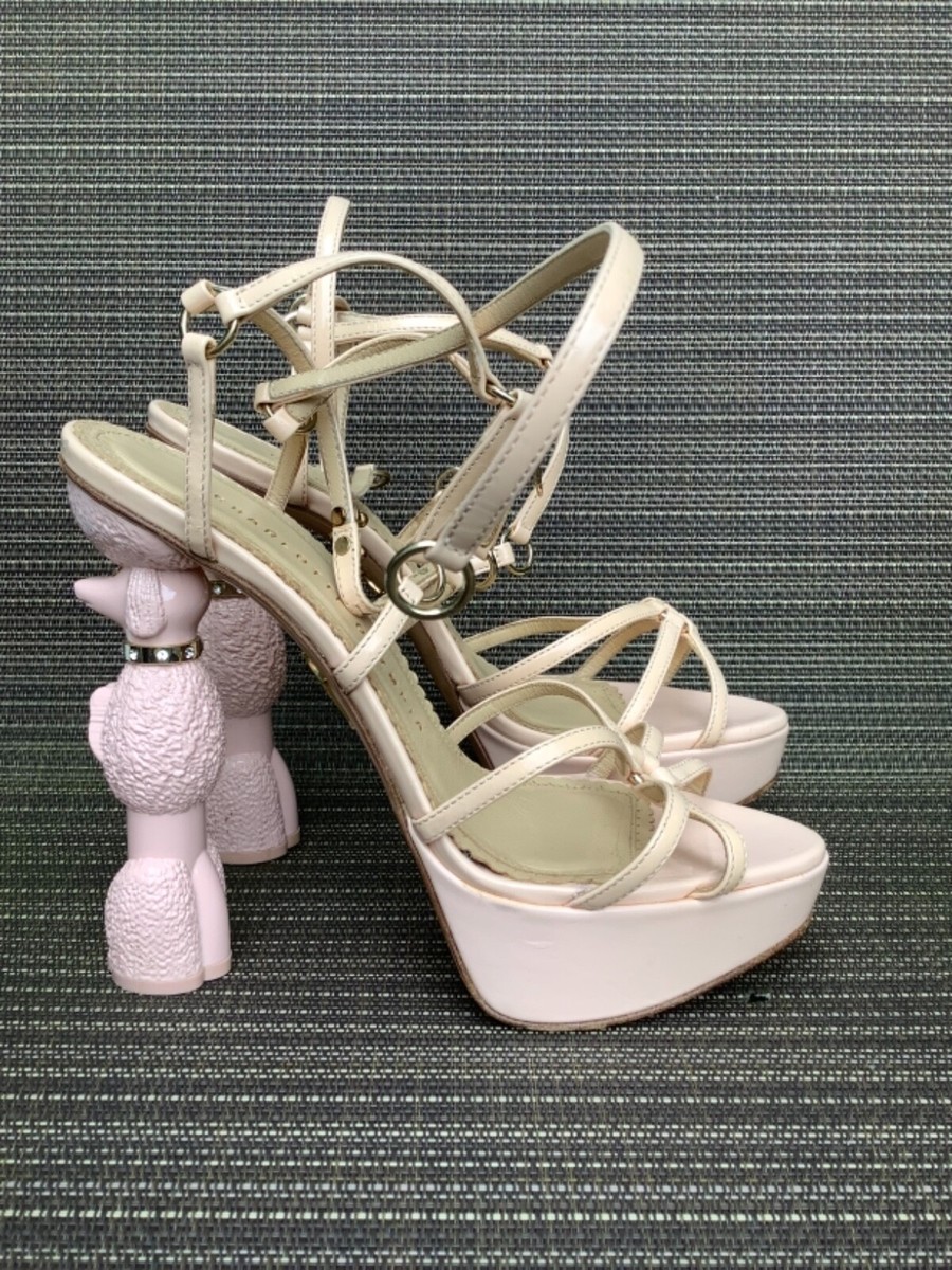 Charlotte Olympia Powder Pink Patent Leather Poodle Heel Charlotte Olympia Powder Pink Patent Leather Poodle Heel