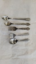 Lot Of Vintage Antique Infant Silverware Utensils Roger And Sons Bros Fork Spoon