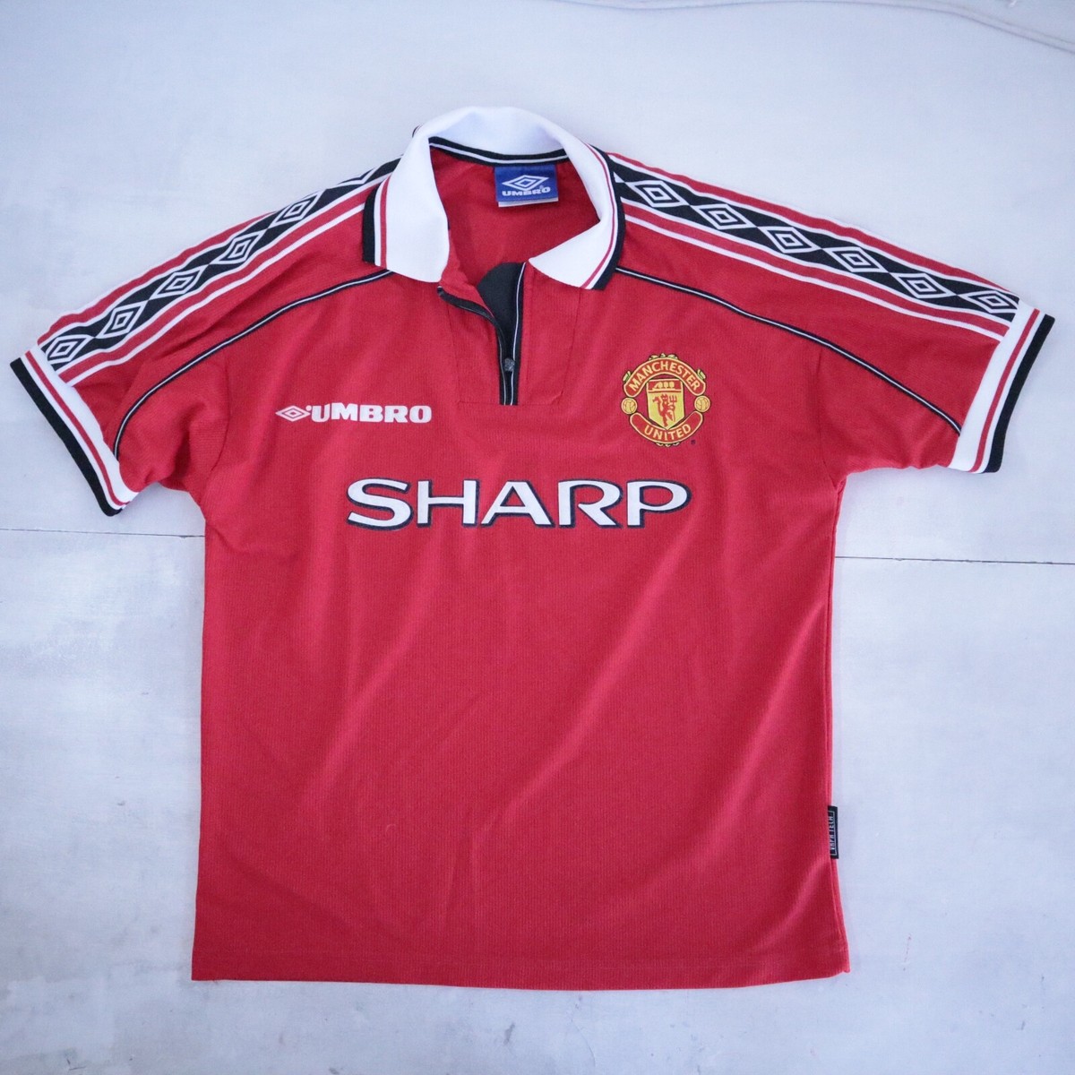 MAGLIA SHIRT TRIKOT CAMISETA MANCHESTER UNITED SHARP UMBRO MAGLIA SHIRT TRIKOT CAMISETA MANCHESTER UNITED SHARP UMBRO