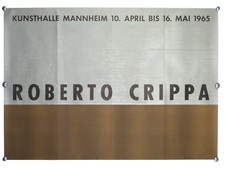 Ausstellungs Plakat " Roberto Crippa " VTG Mannheim 1965, 60er Jahre alt vintage