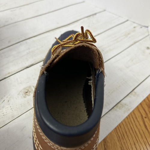 LL Bean Womens L 8 Vintage Maine Hunting Shoe Rubber Leather  Made In USA Blue - Picture 9 of 9