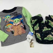 New Star Wars Boy Baby Yoda Grogu Mandalorian Cozy Pajama Set Disney size 6
