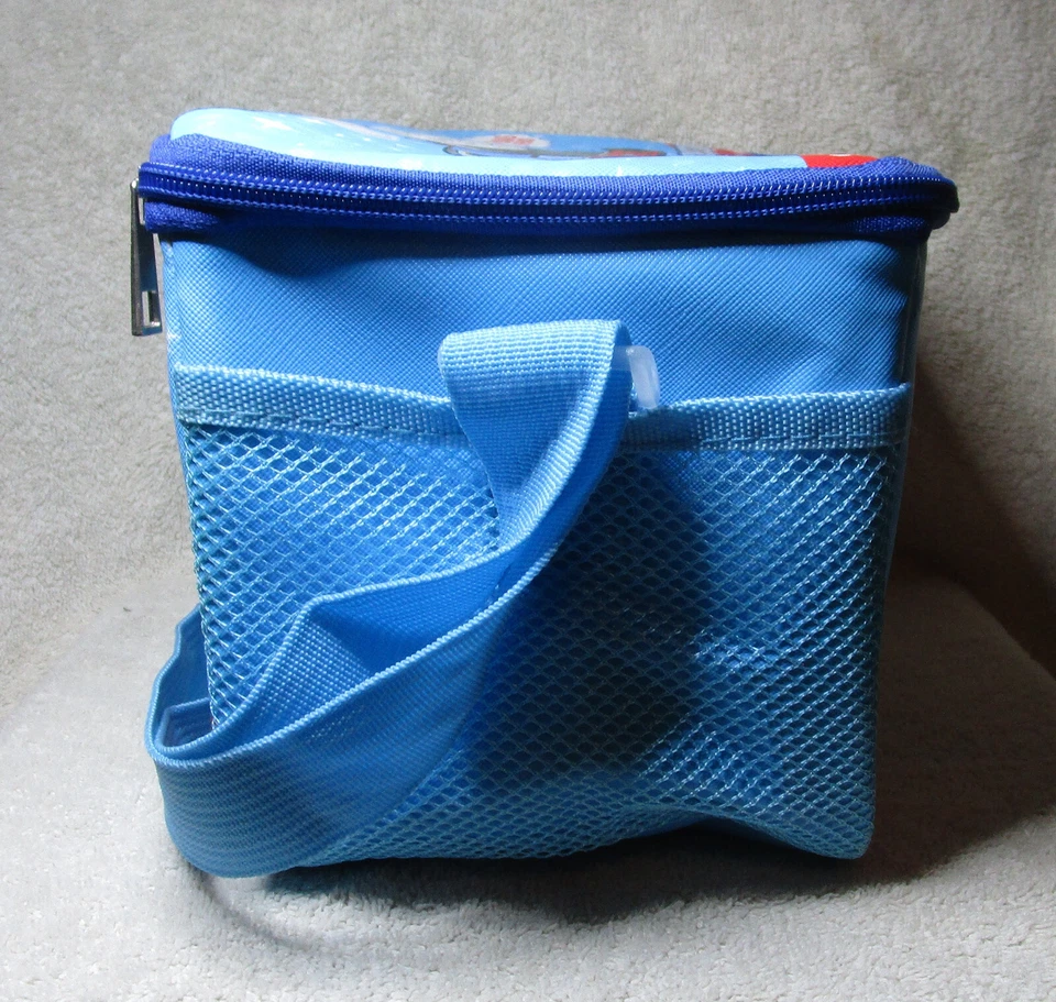 Bolsa de almuerzo oficial THOMAS AND FRIENDS Trains niños aislada azul buen estado Foto 3 de 4