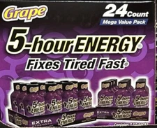 5-hour Energy Extra Strength Grape, 24-Count Mega Value Pack,  Exp: 9/26