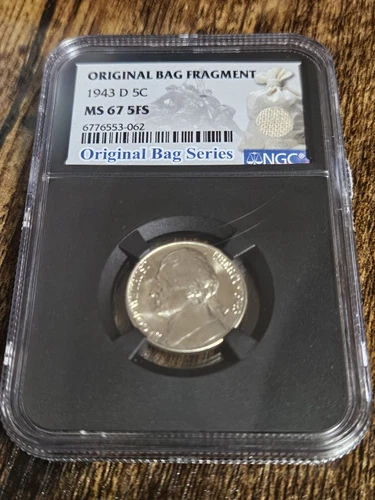Jefferson Nickel 1943-D 5c NGC MS 67 5FS | Uncirculated Bag Fragment