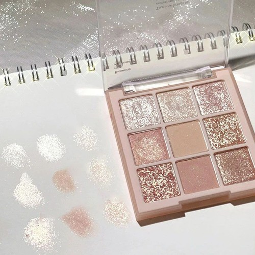 Matte Glitter Eyeshadows-9 Color Shimmer Nude Eye Pigments Eyeshadow Palette 1PC - Picture 14 of 19