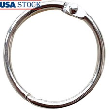 1.5 Inch 20 Pack Loose Leaf Binder Rings Metal Scrapbook Key Memo Files New