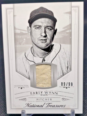 2015 Panini National Treasure Material Game Used Jersey #69 Early Wynn #/99 NM