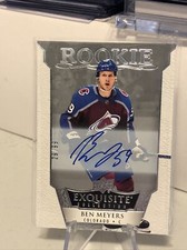 Ben Meyers ROOKIE AUTO EXQUISITE 29/99 2022-23 Upper Deck Ice #ERS-BM Avalanche