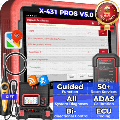 2025 LAUNCH X431 Pro V5.0 Elite Bidirectional Car Diagnostic Scanner ECU Coding