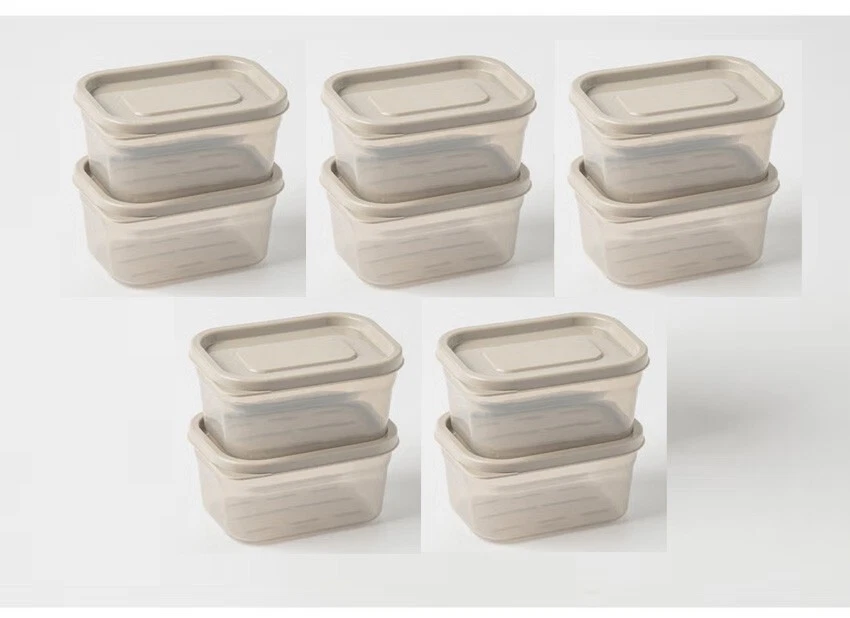 Flexible Storage Container 250ml Gray Modular Freezer Safe BPA Free Korea 10pack