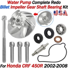For 2002-2008 Honda CRF450R Water Pump Impeller Gear Shaft Bearing Redo Full Kit