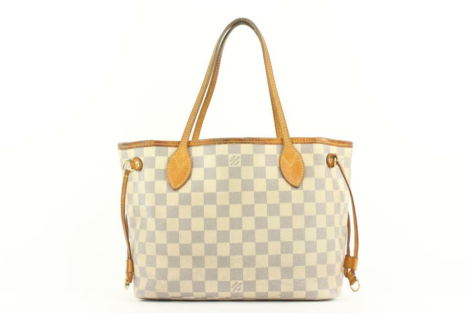 Louis Vuitton Small Damier Azur Neverfull PM Tote Bag 1lv53a | eBay