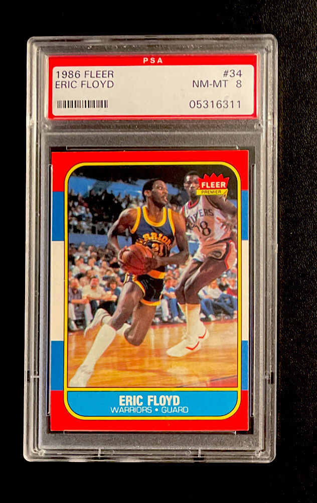 1986 - 1987 Fleer Eric Floyd #34 PSA 8 NM - MT