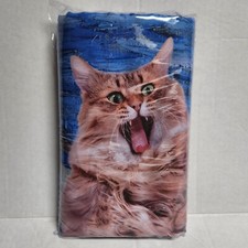 Funny Animals Shower Curtain Cat Dinosaur In Japanese Kanagawa Waves Starry Nite