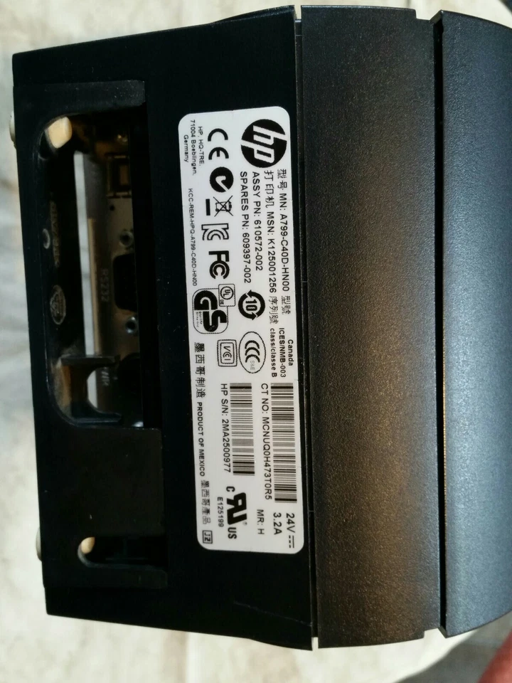 HP Dual Serial USB Thermal Receipt Printer 610572-002 609397-002 b W/O PSU - Image 3 of 3