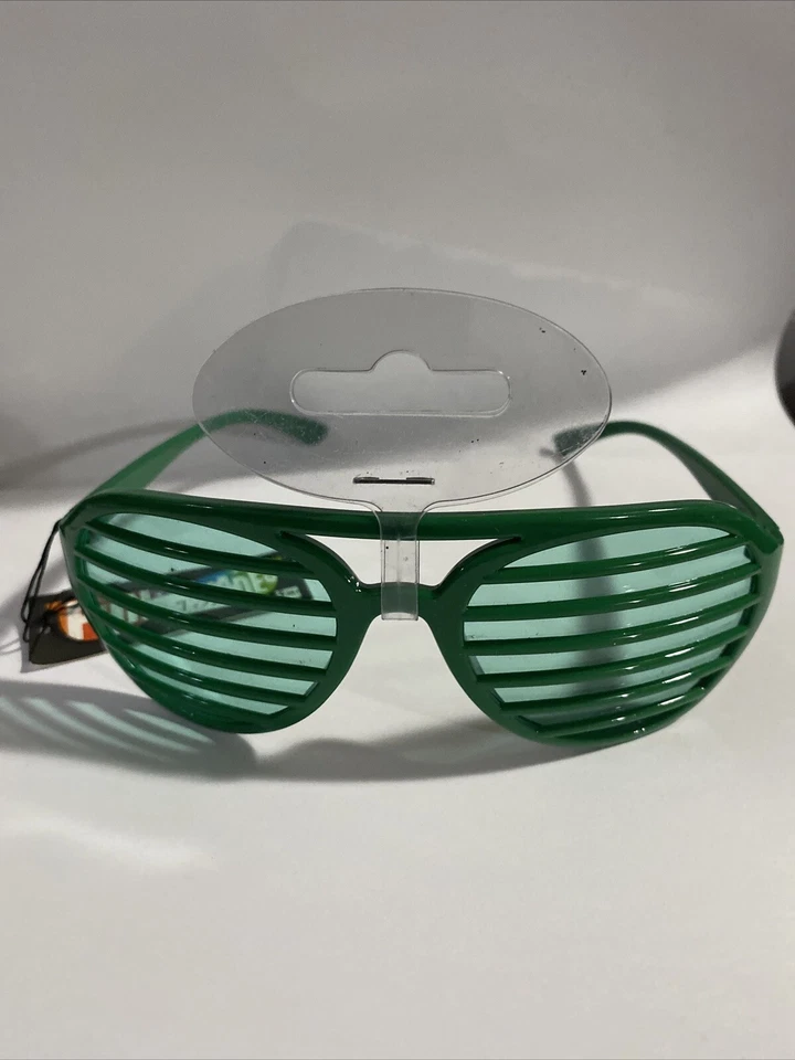 Green Shutter Shades Green Disco 70’s 80’s Shutter Shades - Image 2 of 2