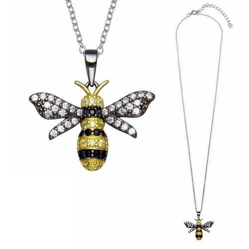 Collana ape girasole, collana in argento sterling girasole, ciondolo ape girasole in argento, collana semplice e delicata, regalo per lei - Italia