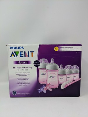 philips avent natural baby bottle pink gift set