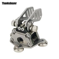 HamGeek K6 Dual-Paddle Morse Key Stainless Steel Automatic CW Key Magnetic Base