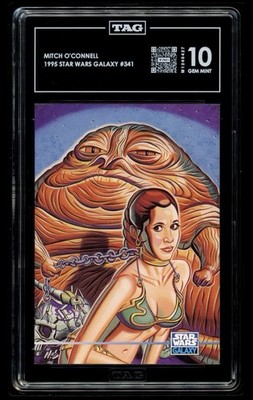1995 Topps Star Wars Galaxy Princess Leia Mitch O Connell #341 TAG 10
