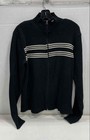 Polo Jeans Co. Ralph Lauren Mens Black Striped Knitted Full-Zip Sweater Size L — photo 1