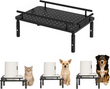 Raised Pet Feeder Stand for Cats  Dogs Neck Health, Metal Holder for Pet Automa