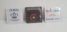 Vintage Portable Ashtrays Set of 3 Never Used Cigarette Advertising