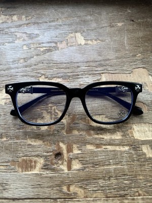 Chrome Hearts Cross Design Glasses Black Silver Style 22735318138 