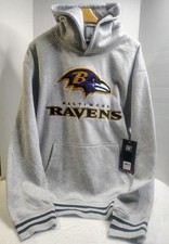 Baltimore Ravens Mens XL Gray Hoodie Pullover NFL Football Sports Team Apparel