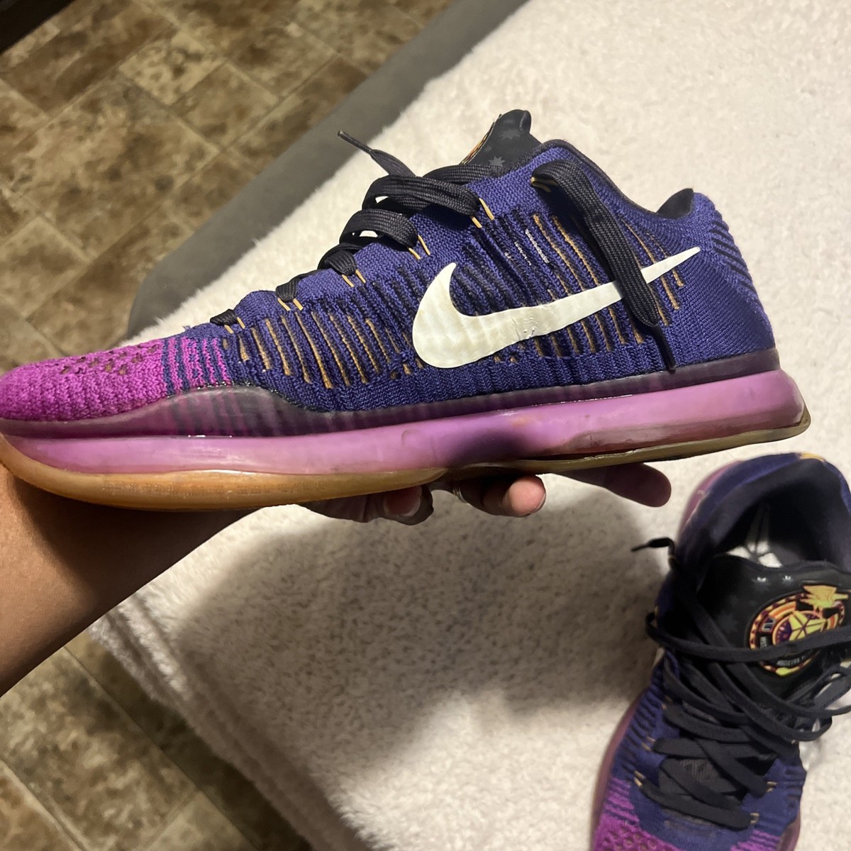 Nike Kobe X 10 Elite Opening Night Draft Pick High Top Men 8.5 Purple 747212-615 Nike Kobe X 10 Elite Opening Night Draft Pick 2015 - Size  main image 3