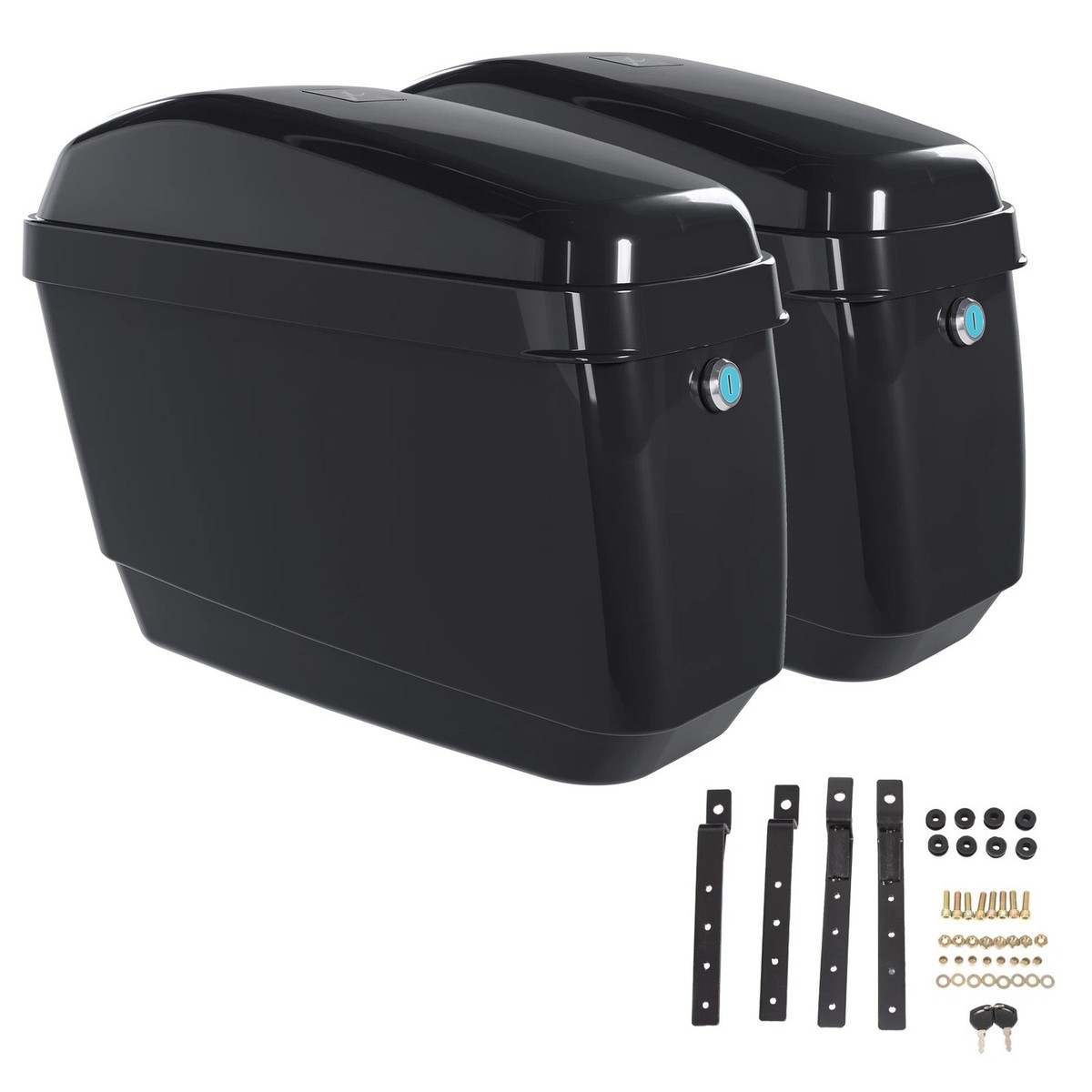 Motorcycle Universal Hard Saddlebag Saddle Bags For Harley Honda
