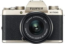 FUJIFILM Mirrorless Digital Camera X-T100 Lens Kit Champagne Gold X-T100LK-G