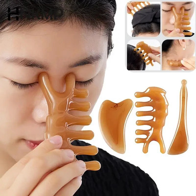Guasha Scraping Massage Board Resin Tool Face Neck Body Pain Relief SPA