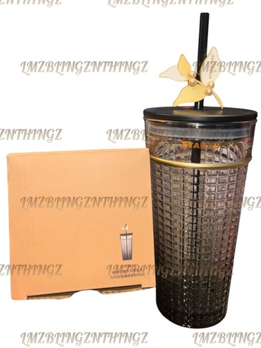 Starbucks China 2023 Coffee Treasure Square Embossed 20oz Glass~NIB~US SELLER - Picture 12 of 14