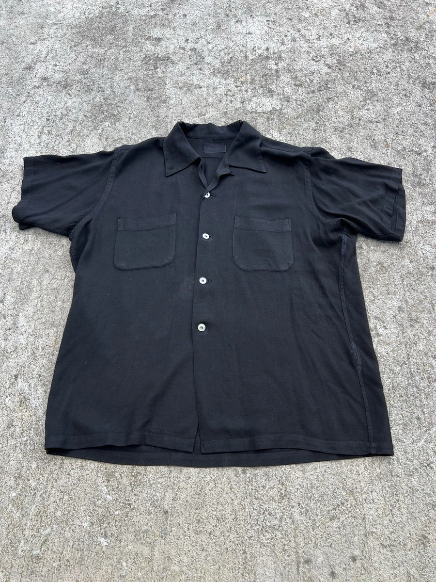 Black 1950s Vintage Casual Shirts for Men for sale | eBay