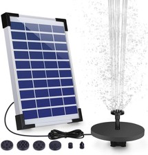 AISITIN Solarpumpe 5,5W Schwimmender Fontäne...