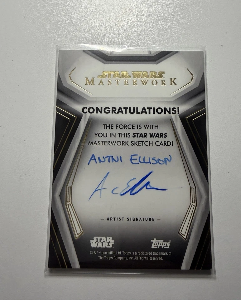 The Father Sketch Card By Antni Ellison/Star Wars Masterwork Topps 1/1 - Image 2 of 3