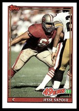 1991 Topps Jesse Sapolu San Francisco 49ers #70