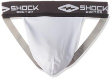 Shock Doctor Men's Supporter Without Pocket White Adult- Medium,
