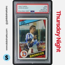 1984 TOPPS #63 JOHN ELWAY ROOKIE AUTO 