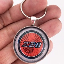 Vintage 1974-1979 Chevy Camaro Z28 Red Door Panel Emblem 1.2 Diameter Keychain