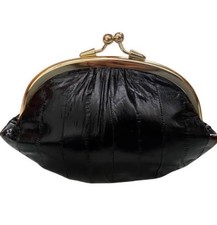 Lee Sand Vintage Eel skin Double Kisslock Purse