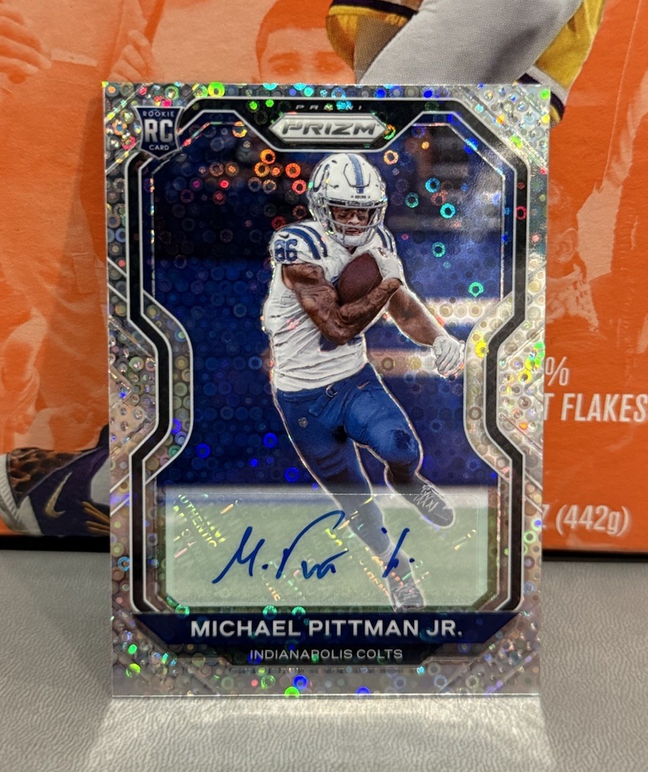 Michael Pittman Jr 2020 Prizm No Huddle Rookie Auto Silver Disco #333 Colts RC