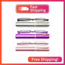 DXYXYO Mini Reading Glasses for Women Men 3 Pack Compact Small Pocket Metal Read