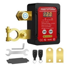 Remote Battery Disconnect Switch 12V 24V 250A with Led Voltage Display, Ultra...