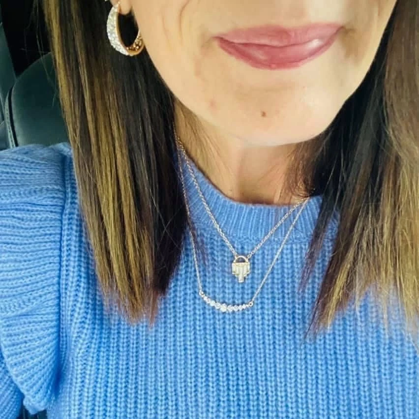 "Collar Park Lane Gatsby oro corte esmeralda cristales 16"" edición limitada"  Foto 3 de 3