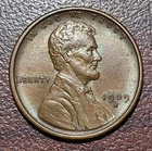 1909-S Lincoln Wheat Cent EF+  AU Trace Luster Orig Toning Nice Color Semi-Key